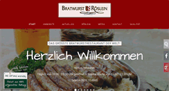 Desktop Screenshot of bratwurst-roeslein.de